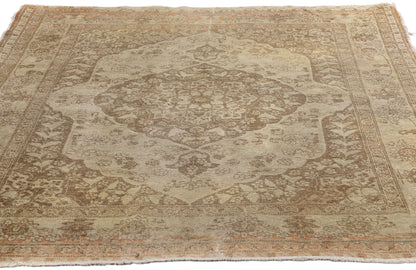 4 x 5 Antique Persian Tabriz Rug 78784