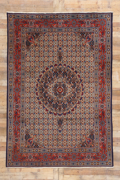 6 x 9 Vintage Persian Mahi Tabriz Rug 79107