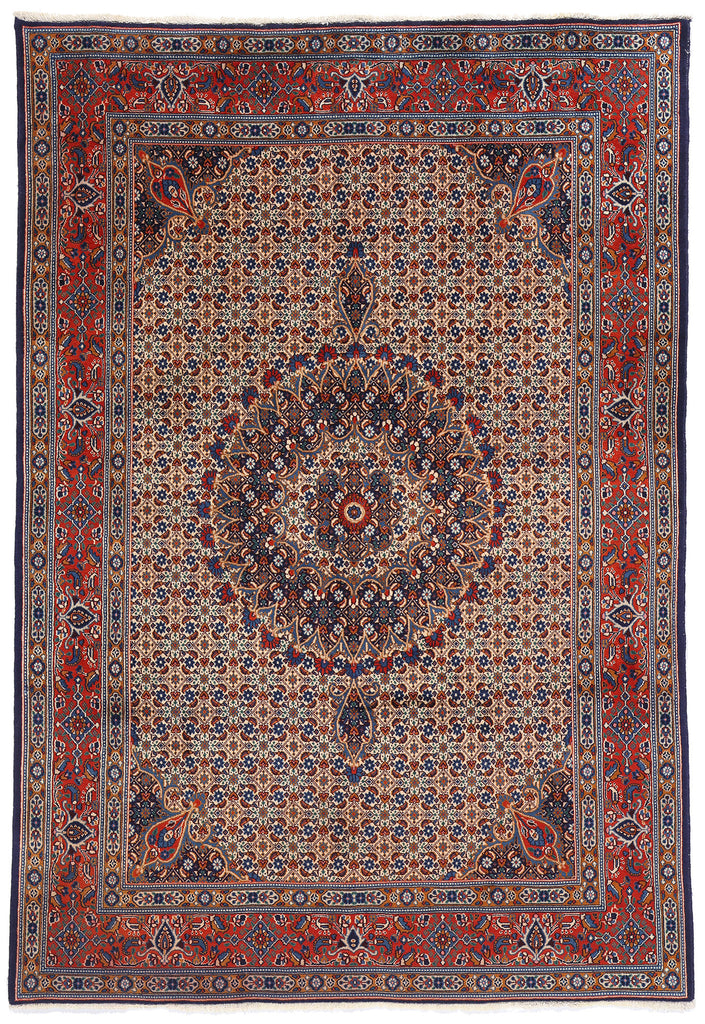 6 x 9 Vintage Persian Mahi Tabriz Rug 79107