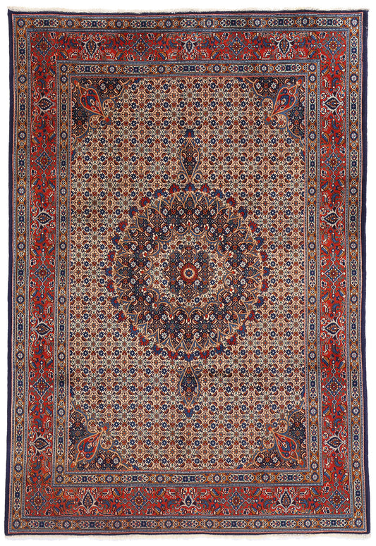 6 x 9 Vintage Persian Mahi Tabriz Rug 79107