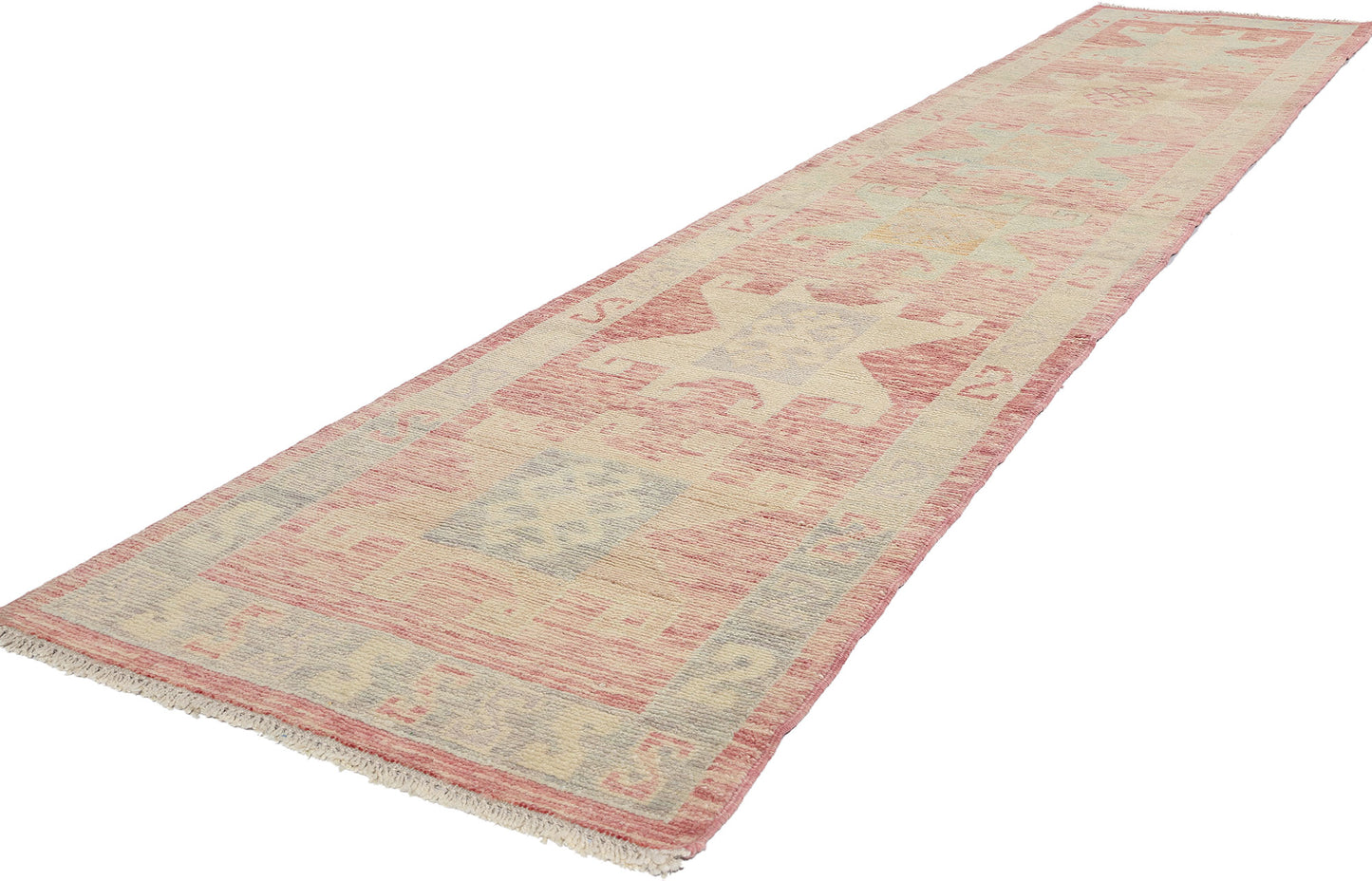 3 x 13 Modern Pink Turkish Oushak Rug 53973