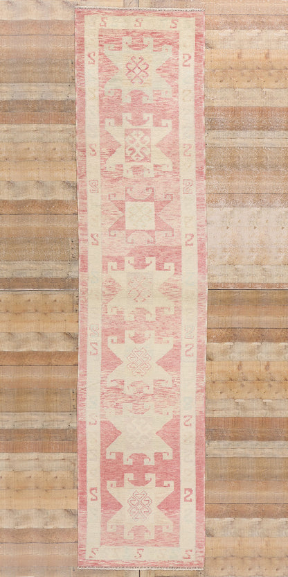 3 x 13 Modern Pink Turkish Oushak Rug 53974