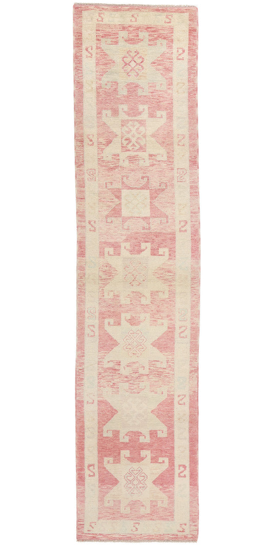 3 x 13 Modern Pink Turkish Oushak Rug 53974