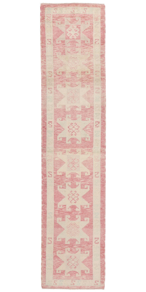3 x 14 Modern Pink Turkish Oushak Rug 53972