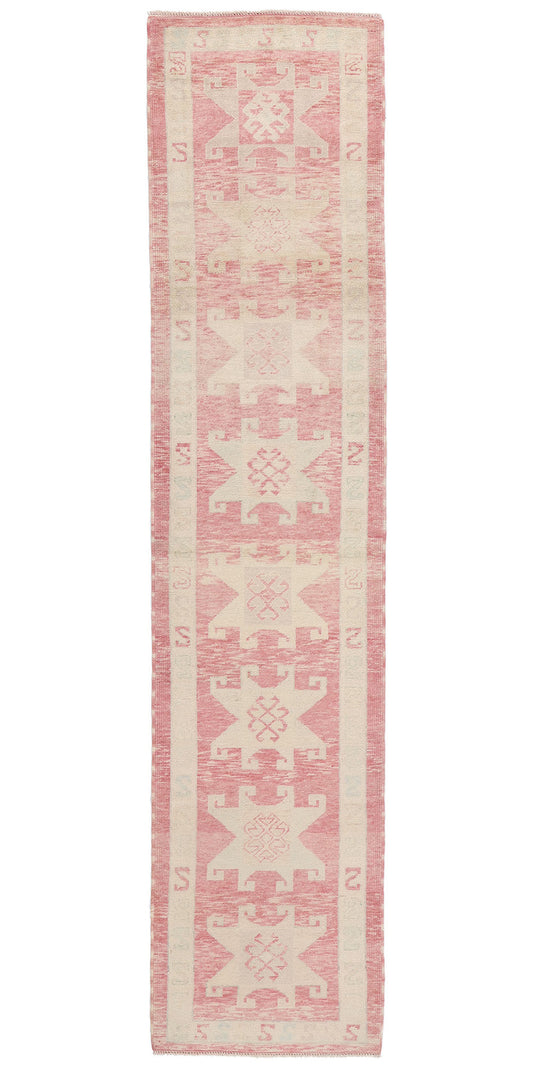 3 x 14 Modern Pink Turkish Oushak Rug 53972