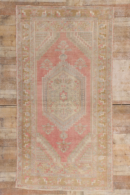 4 x 8 Vintage Turkish Oushak Rug 54000