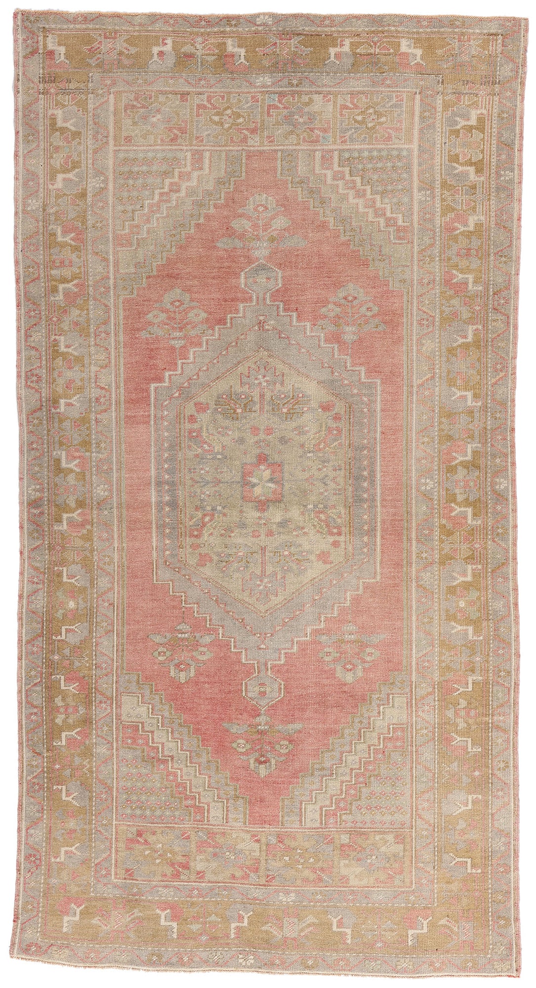 4 x 8 Vintage Turkish Oushak Rug 54000