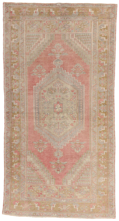 4 x 8 Vintage Turkish Oushak Rug 54000