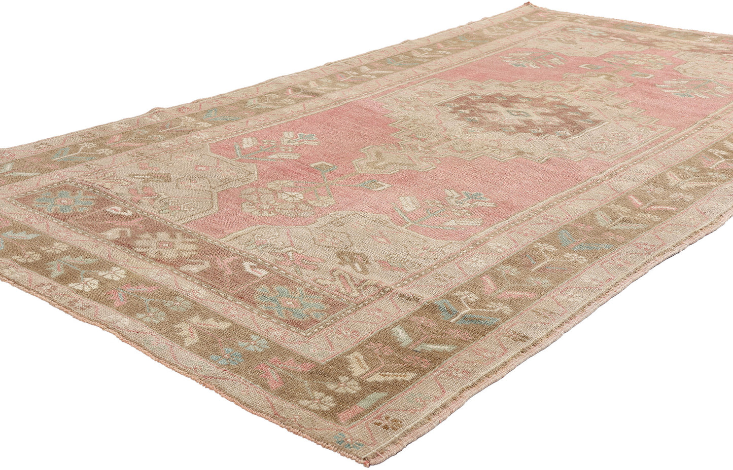 4 x 8 Vintage Turkish Oushak Rug 54001