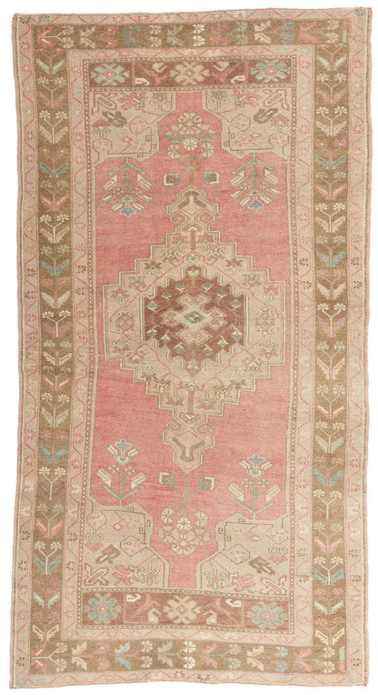 4 x 8 Vintage Turkish Oushak Rug 54001