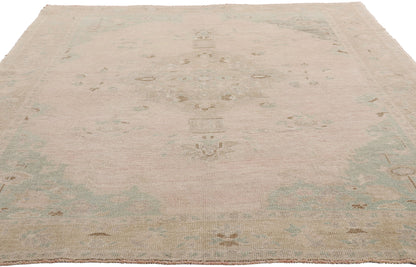 5 x 8 Vintage Pink Turkish Oushak Rug 53995