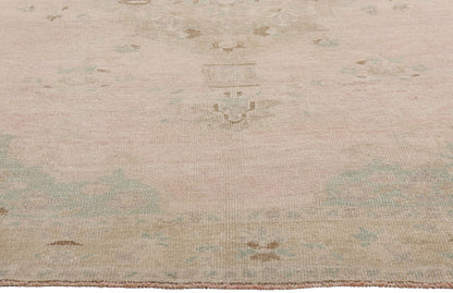 5 x 8 Vintage Pink Turkish Oushak Rug 53995