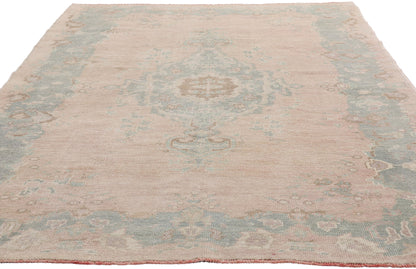 5 x 8 Vintage Pink Turkish Oushak Rug 53996