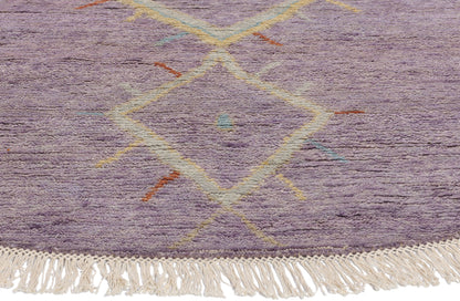 8 x 8 Modern Boho Amethyst Mirage Moroccan Rug 31234