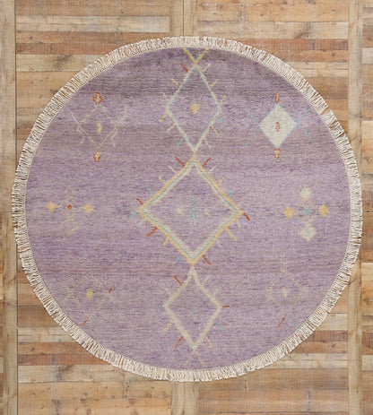 8 x 8 Modern Boho Amethyst Mirage Moroccan Rug 31234