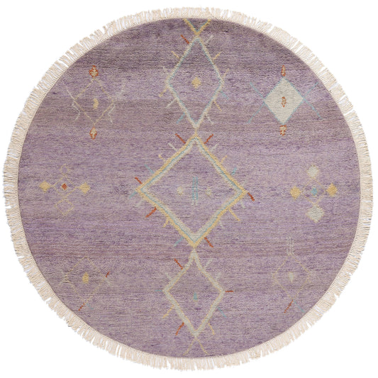 8 x 8 Modern Boho Amethyst Mirage Moroccan Rug 31234