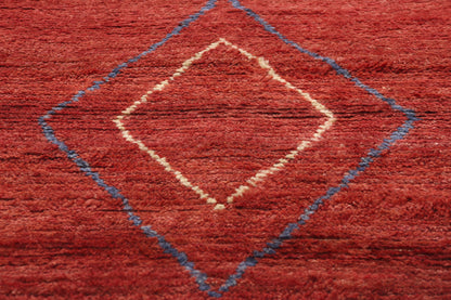8 x 10 Crimson Nomad Modern Red Moroccan Rug 31218