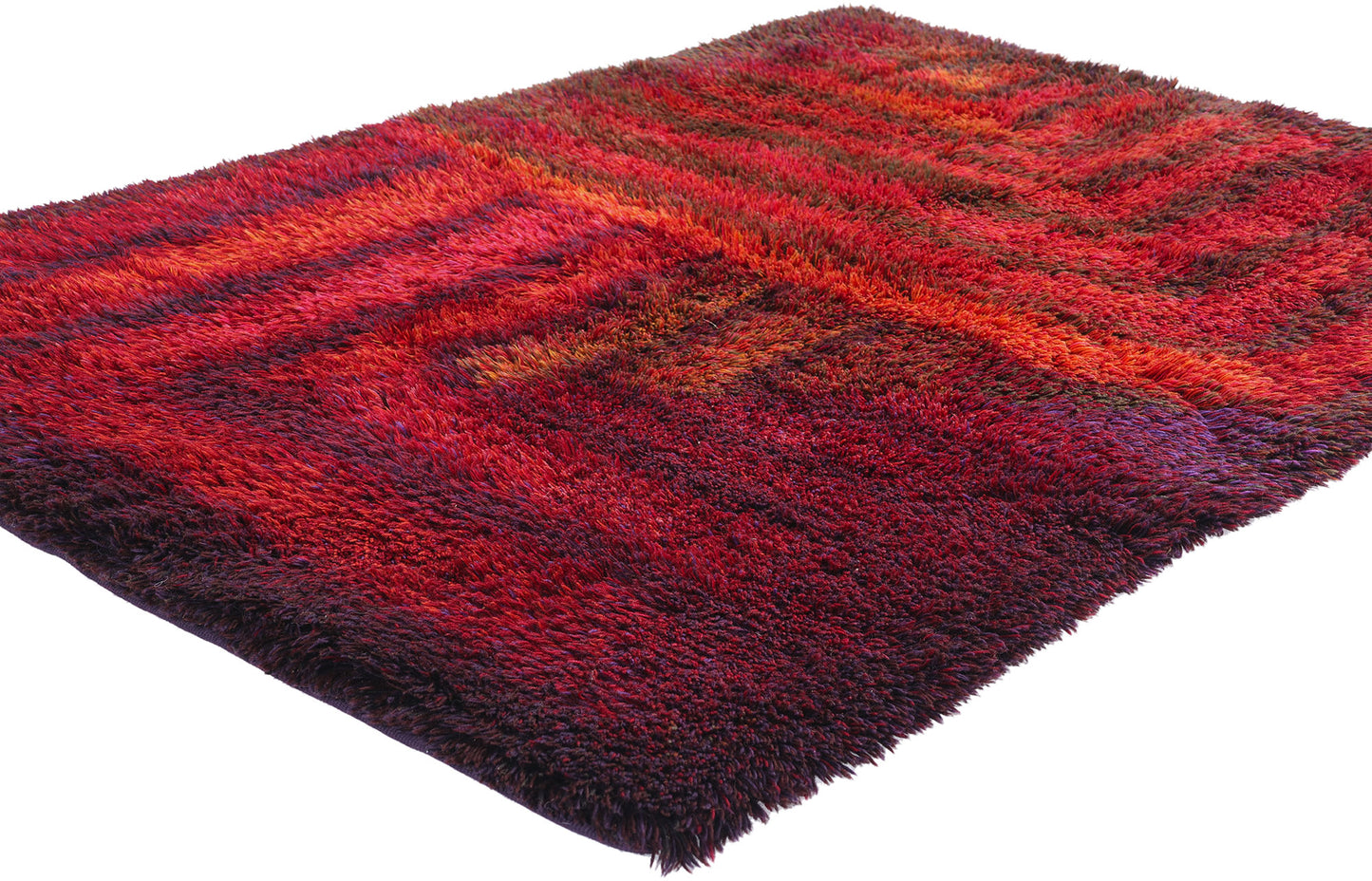 4 x 6 Ritva Puotila Vintage Finnish Rya Ryijy Rug 79098