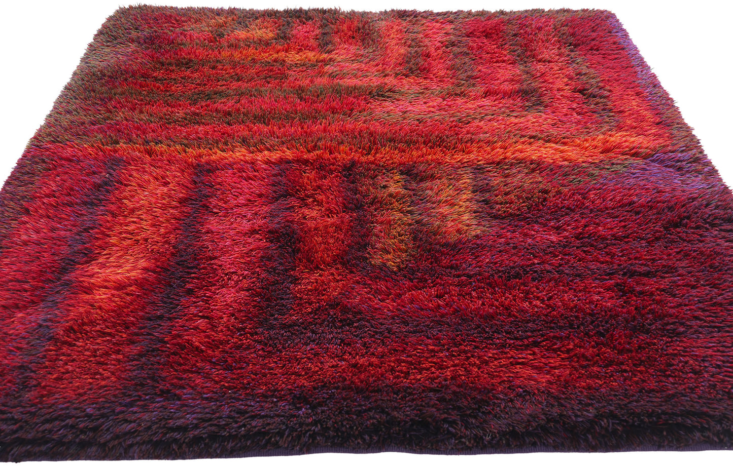 4 x 6 Ritva Puotila Vintage Finnish Rya Ryijy Rug 79098