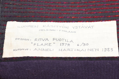 4 x 6 Ritva Puotila Vintage Finnish Rya Ryijy Rug 79098
