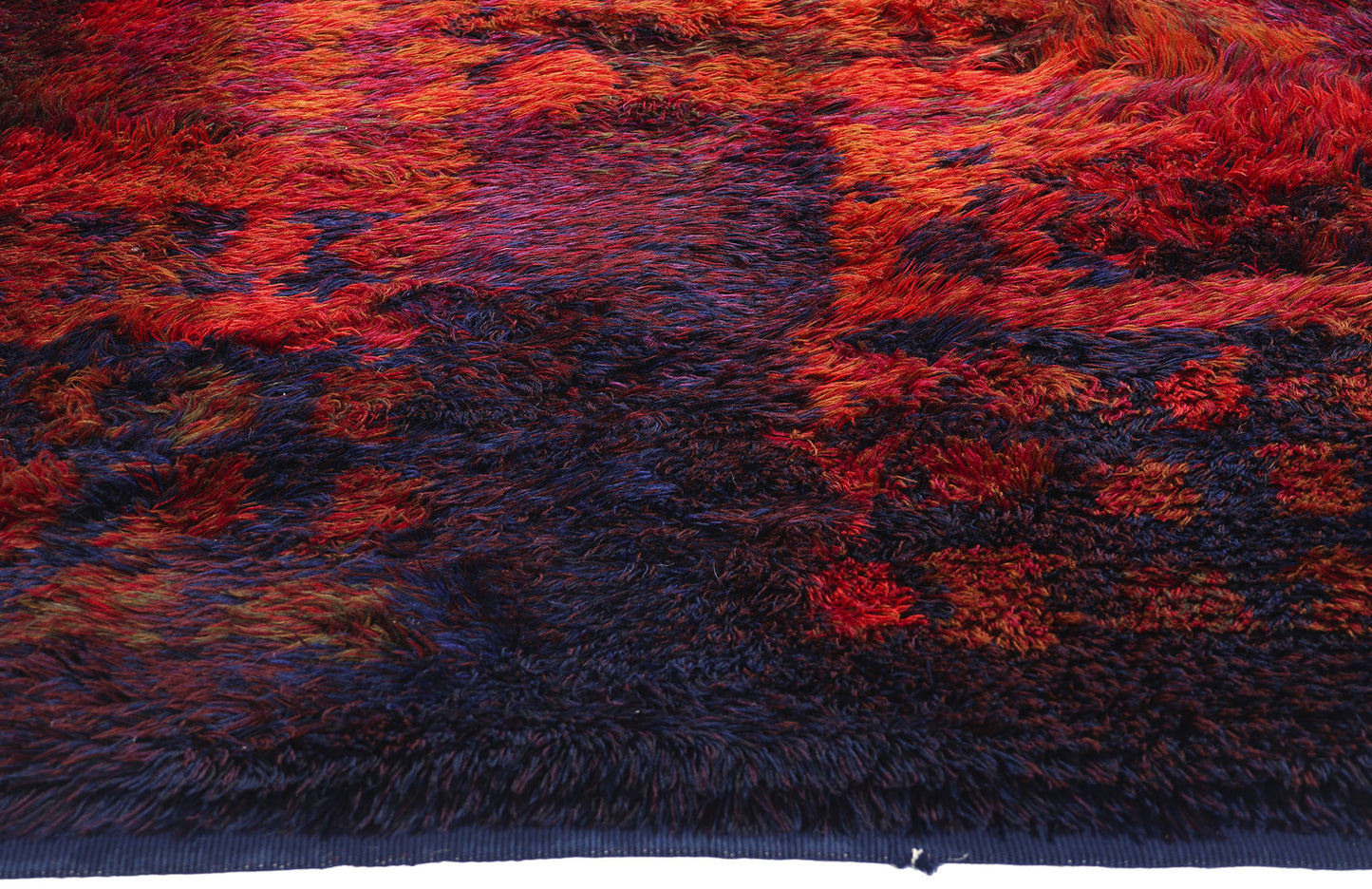 4 x 6 Ritva Puotila Vintage Finnish Rya Ryijy Rug 79099