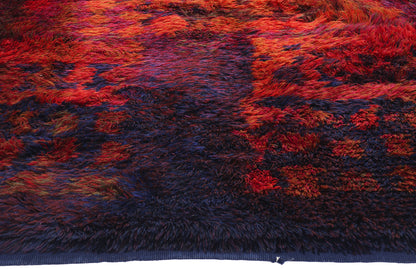 4 x 6 Ritva Puotila Vintage Finnish Rya Ryijy Rug 79099