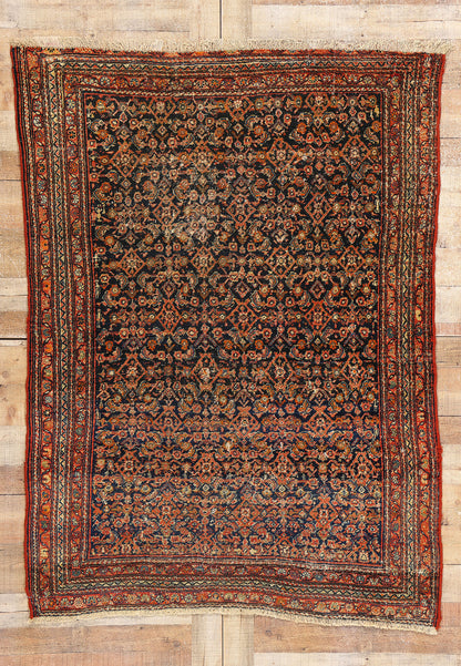 5 x 6 Antique Persian Mahal Rug 78986