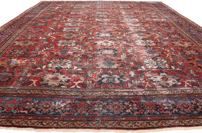 12 x 16 Antique-Worn Persian Mahal Rug 78956