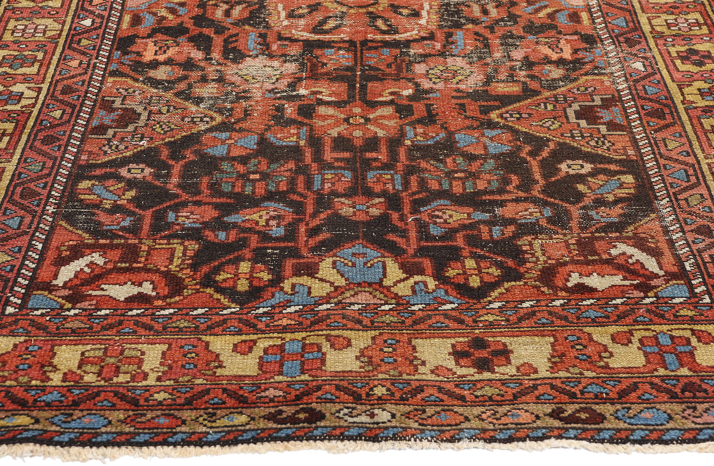 4 x 7 Antique Persian Hamadan Rug 79020