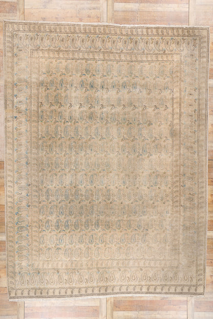 10 x 13 Antique Persian Kashan Rug 79122
