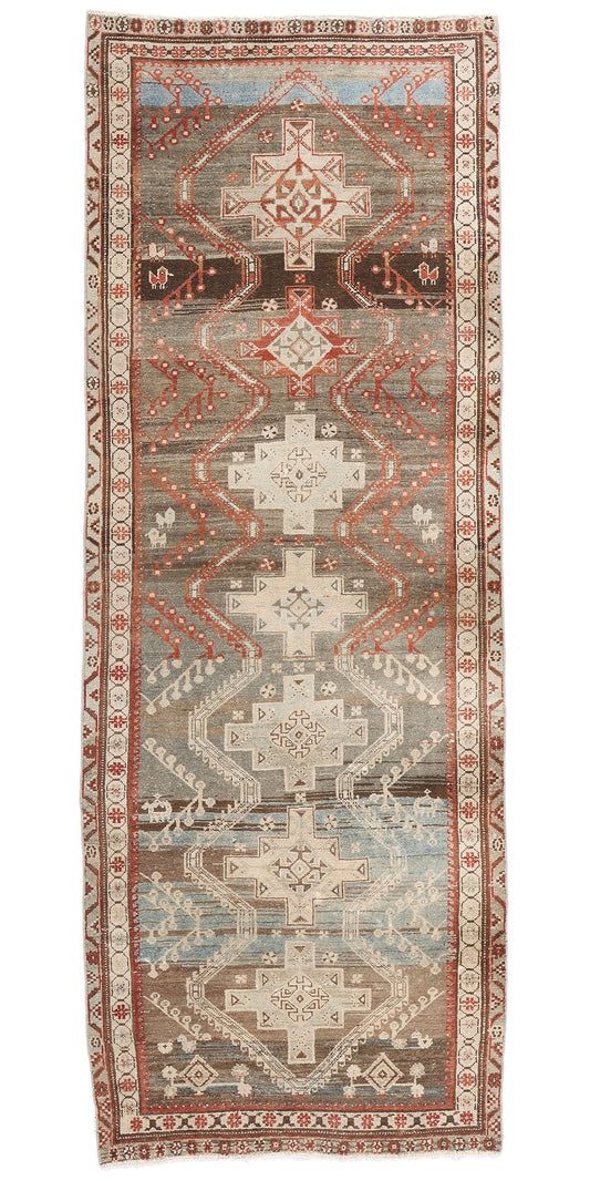 4 x 9 Antique Persian Malayer Rug 61385
