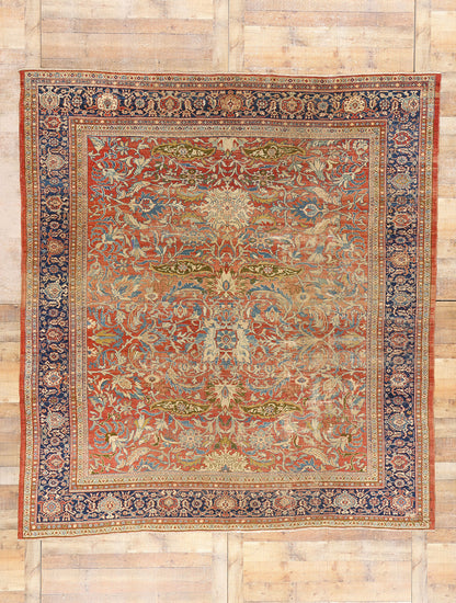 9 x 10 Antique Persian Sultanabad Rug 79127