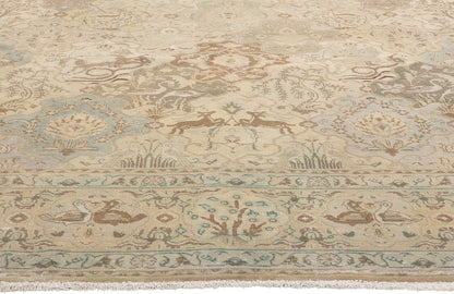 10 x 12 Vintage Earth-Tone Persian Tabriz Rug 61354