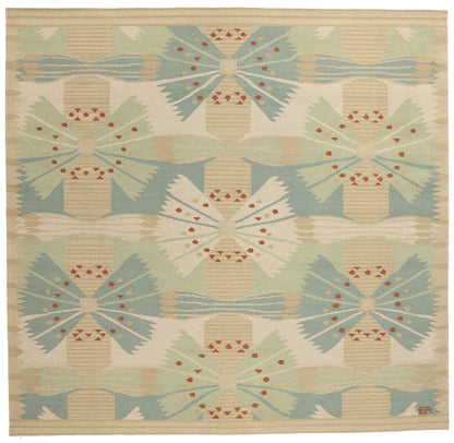 10 x 10 Scandinavian Modern Swedish Inspired Kilim Rug 31107