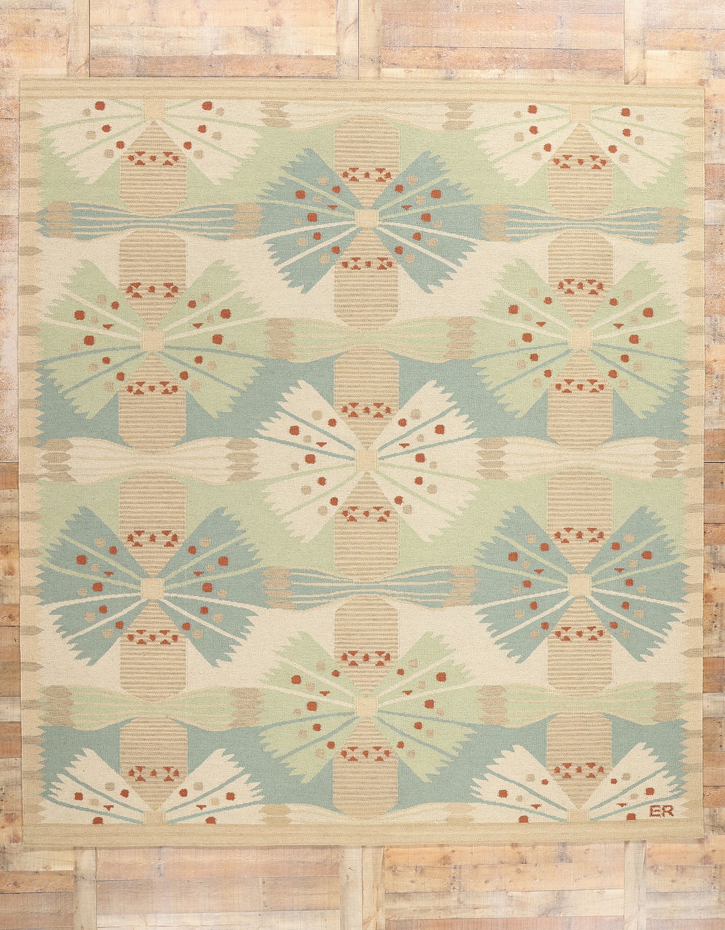 10 x 12 Scandinavian Modern Swedish Inspired Kilim Rug 31105