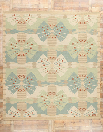 10 x 12 Scandinavian Modern Swedish Inspired Kilim Rug 31105