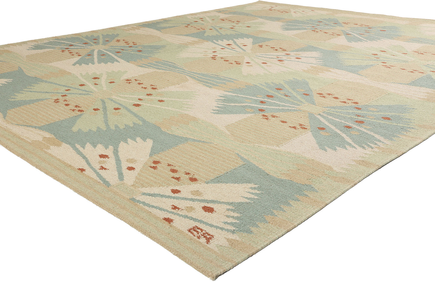 9 x 12 Scandinavian Modern Swedish Inspired Kilim Rug 31108