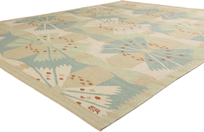 9 x 12 Scandinavian Modern Swedish Inspired Kilim Rug 31108