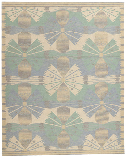 9 x 12 Scandinavian Modern Swedish Inspired Kilim Rug 31110