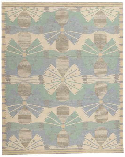 9 x 12 Scandinavian Modern Swedish Inspired Kilim Rug 31110