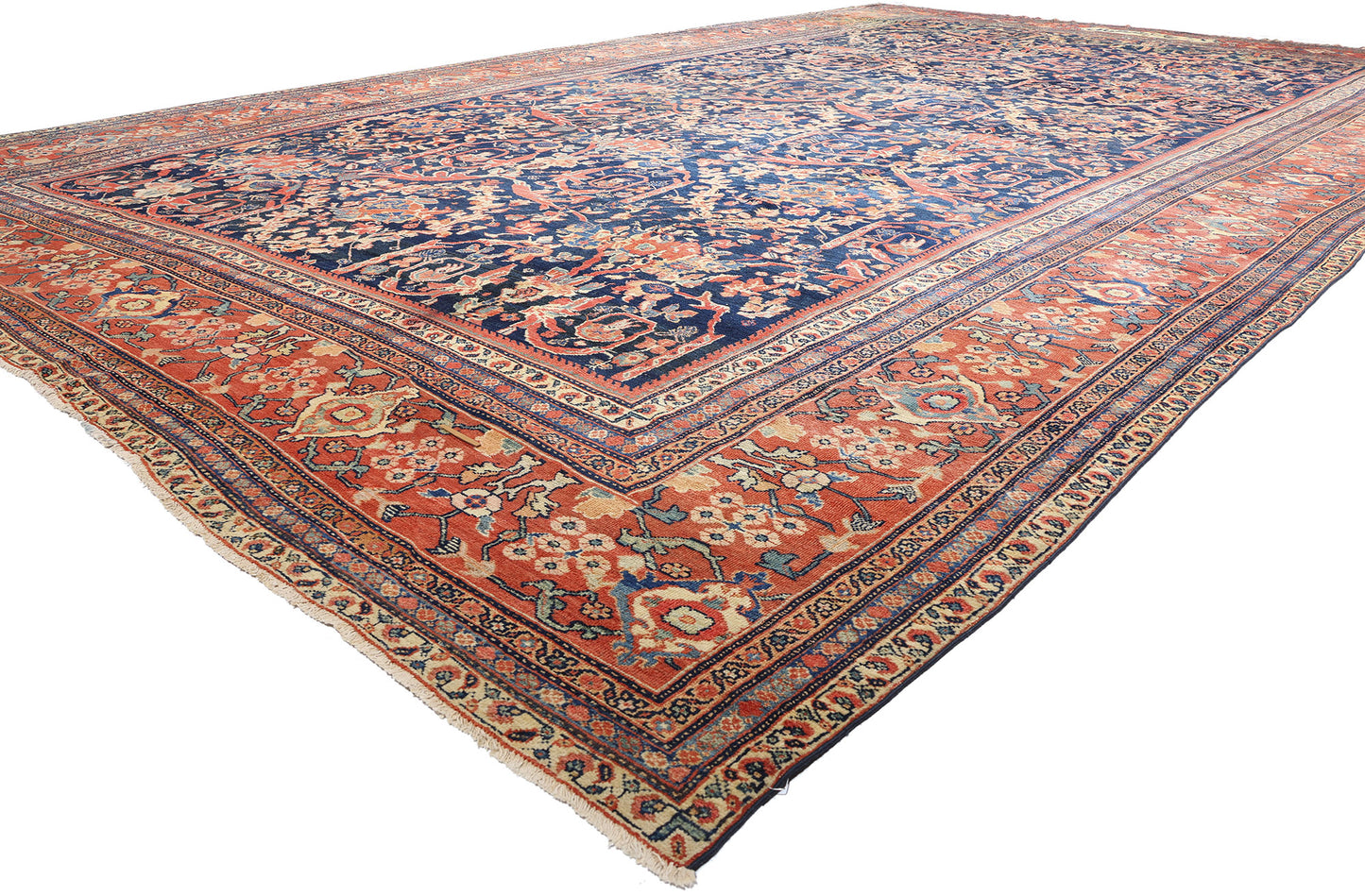 12 x 23 Antique Persian Sultanabad Mahal Rug 78919