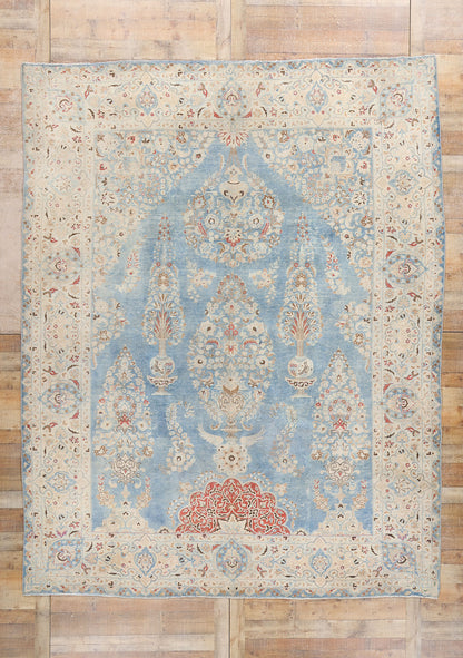 9 x 12 Signed Antique Persian Vase Mashhad Rug 61355