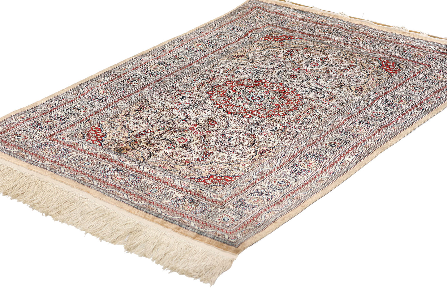 2 x 3 Vintage Turkish Silk Hereke Rug 78933