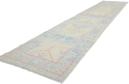 3 x 15 Modern Sky Blue Turkish Oushak Rug 53969