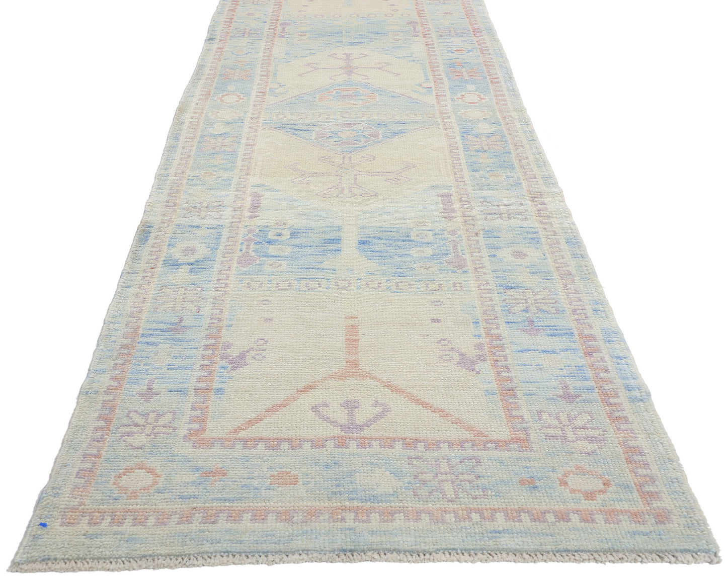 3 x 15 Modern Sky Blue Turkish Oushak Rug 53969