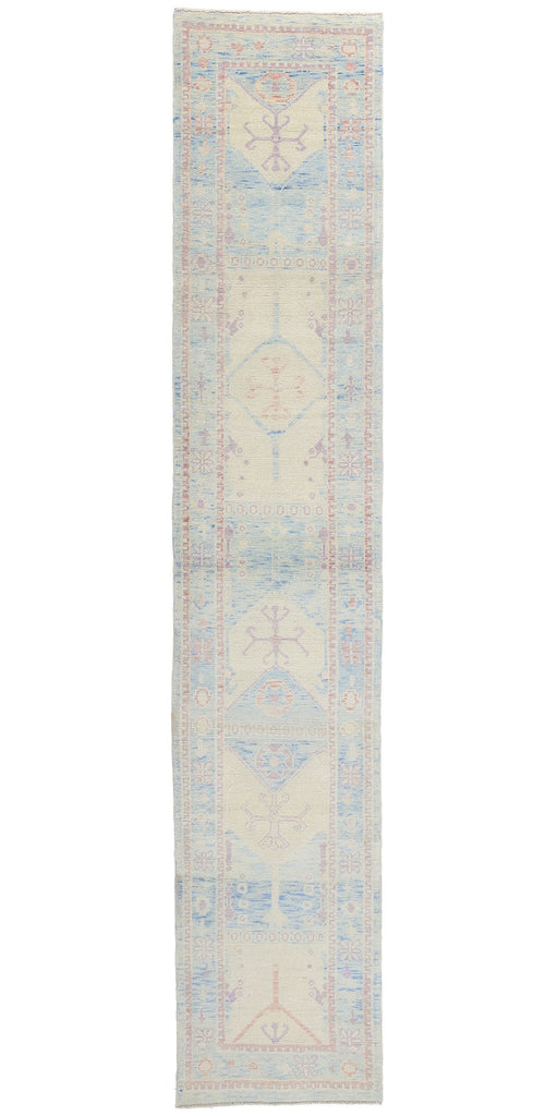 3 x 15 Modern Sky Blue Turkish Oushak Rug 53969