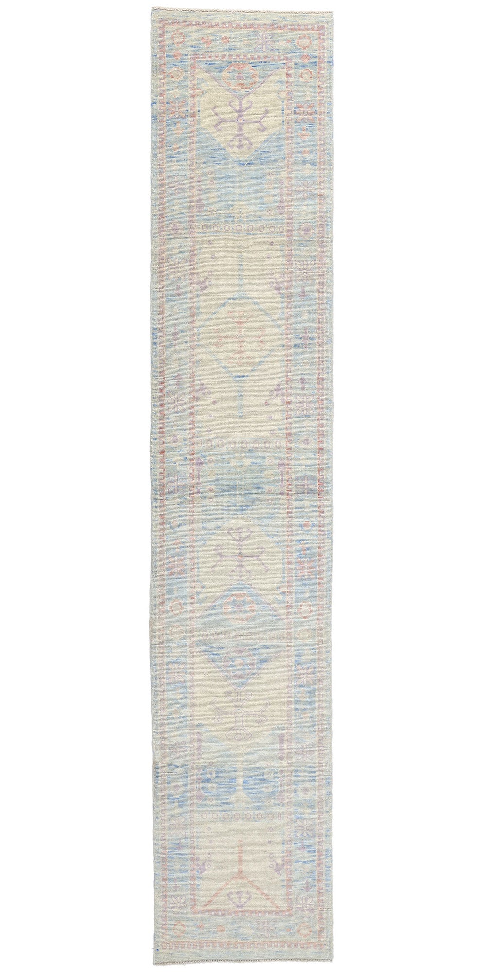 3 x 15 Modern Sky Blue Turkish Oushak Rug 53969