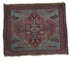 1 x 1 - Blue Antique Persian Malayer Rug - 61257