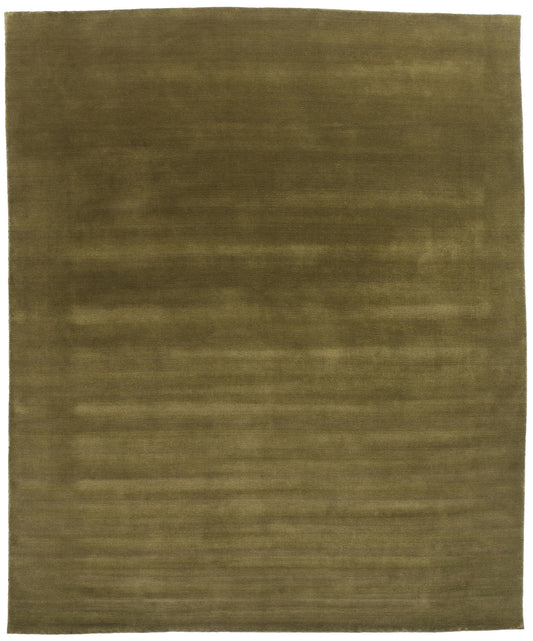 10 x 12 Solid Olive Green Modern Rug 31149