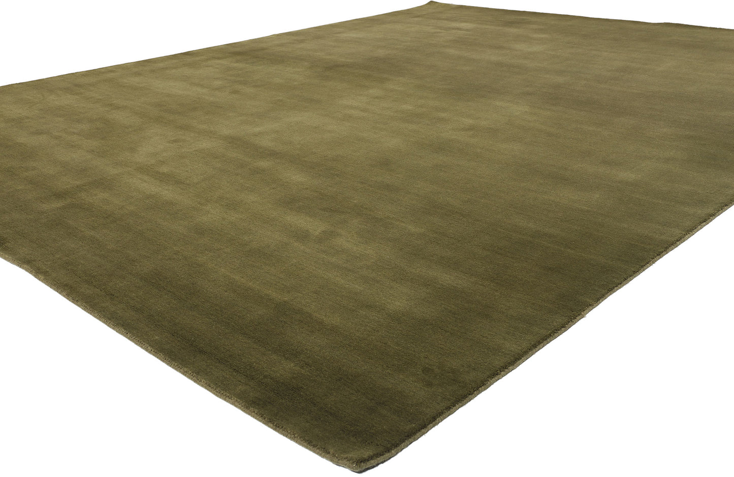 10 x 13 Solid Olive Green Modern Rug 31151
